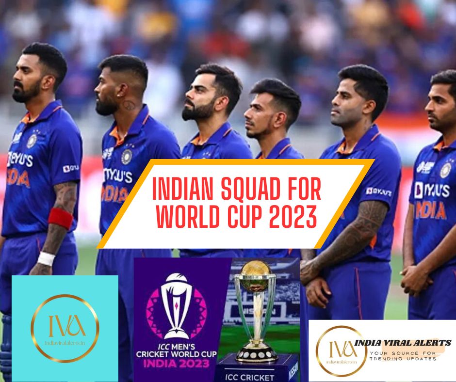 India's Cricket Squad for Upcoming World Cup Announced