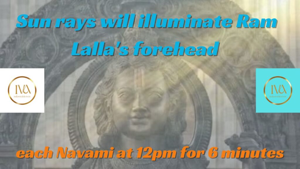 Ayodhya Ram Temple's Surya Tilak Marvel,Sun rays will illuminate Ram Lalla's forehead each Navami at 12pm for 6 minutes