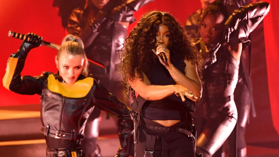SZA (centre) had a hit with a song named after Quentin Tarantino's 2003 film Kill Bill