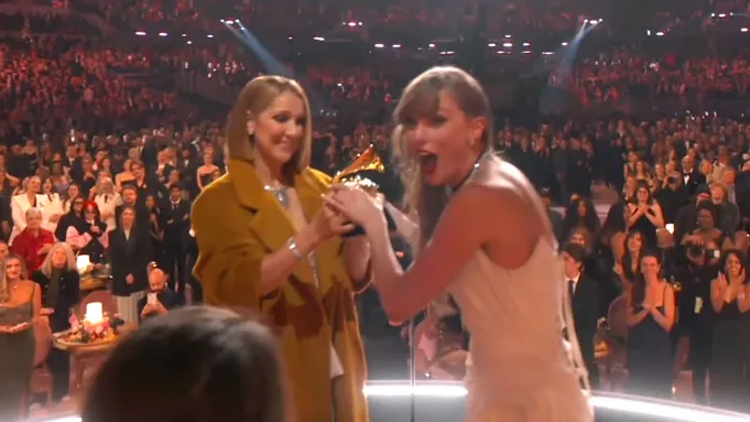 Swift and Dion's Celebrations on Grammys 2024